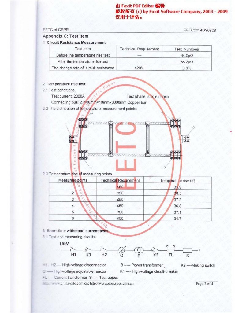 TEST REPORT SYS 500 65DG HV CONNECTOR page 004